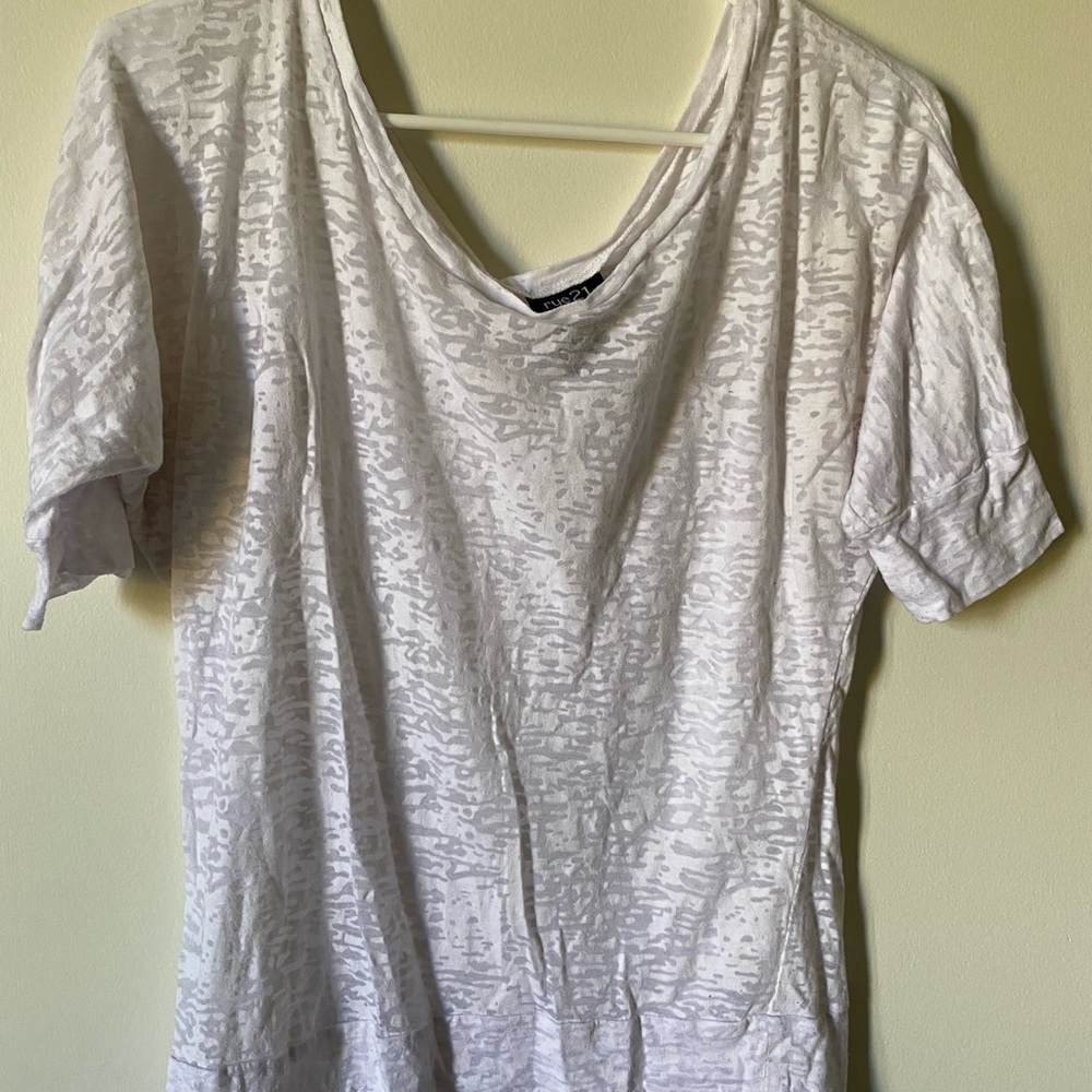 Rue 21 sheer white top
